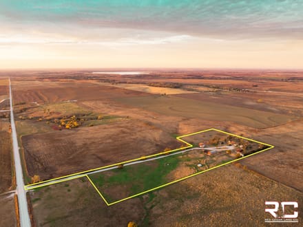 "Country Living" Family Home On 11 Acres With Outbuildings In Rooks County, KS Near Webster Lake