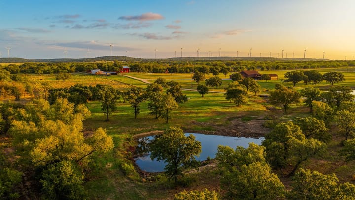 4 Welch Ranch, mature oak trees, hardwood trees, ponds, native grasses, electric, Main House, Barndominium, shop