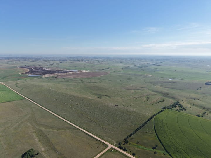 Aerial View Feedlot And Cultivated Fields Land Nebraska Stevens Dawson County Nebraska 477 Stevens Dawson County