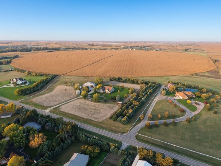 Aerial View Irrigated Farm Field Nebraska S Buffalo Rd North Platte Nebraska 8184 S Buffalo Rd North Platte