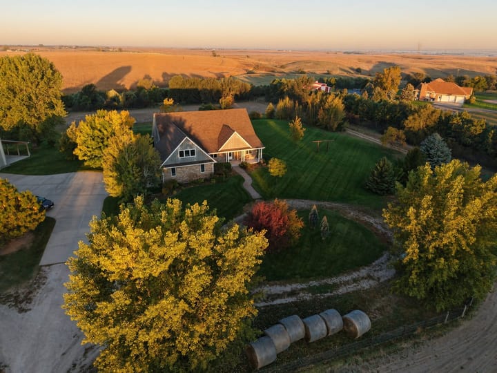 Aerial View Country Home Acreage For Sale Nebraska S Buffalo Rd North Platte Nebraska 8184 S Buffalo Rd North Platte