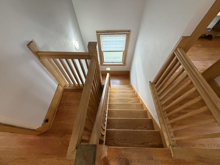 Wooden Staircase Interior Nebraska West Th Street North Platte Ne Nebraska 907 West 5th Street North Platte Ne