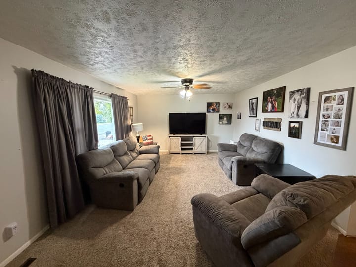 Residential Living Room With Ceiling Fan Nebraska Rd Street Sutherland Ne Nebraska 1240 3rd Street Sutherland Ne 69165
