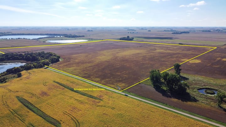Aerial view with boundaries