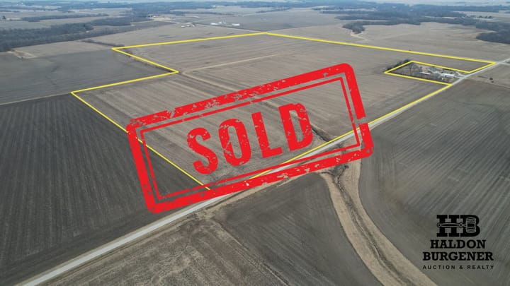 131.66 acres of sold farmland in Shelby  County, Illinois