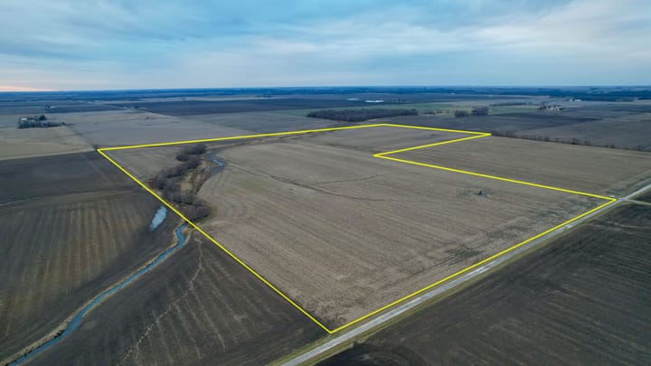 120.72-acre Christian County Illinois farmland property boundary map