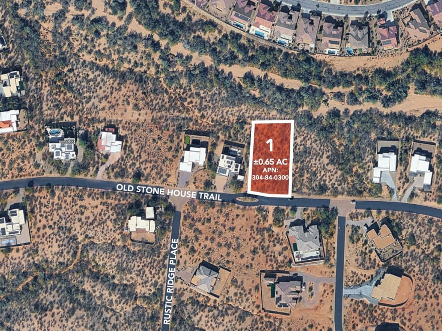 ±0.65 AC Rare Custom Home Lot in Stone House
