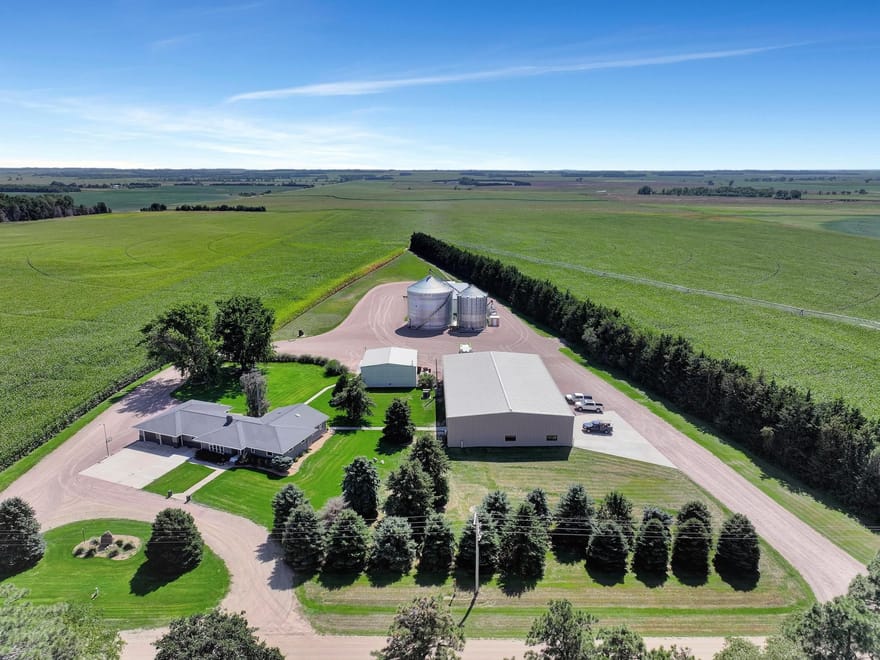 Exceptional Northeast Nebraska Farm with Modern Home, Premium Improvements & Irrigated Cropland